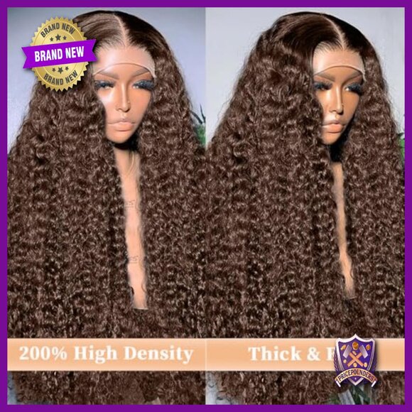 13x6 Lace Front Wig Human Hair Deep Wave 200 Density Pre Plucked main image 5